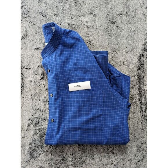 Yves Saint Laurent Long Sleeve Band Collar Men's Size 15.5 34-35 Blue - Picture 11 of 11